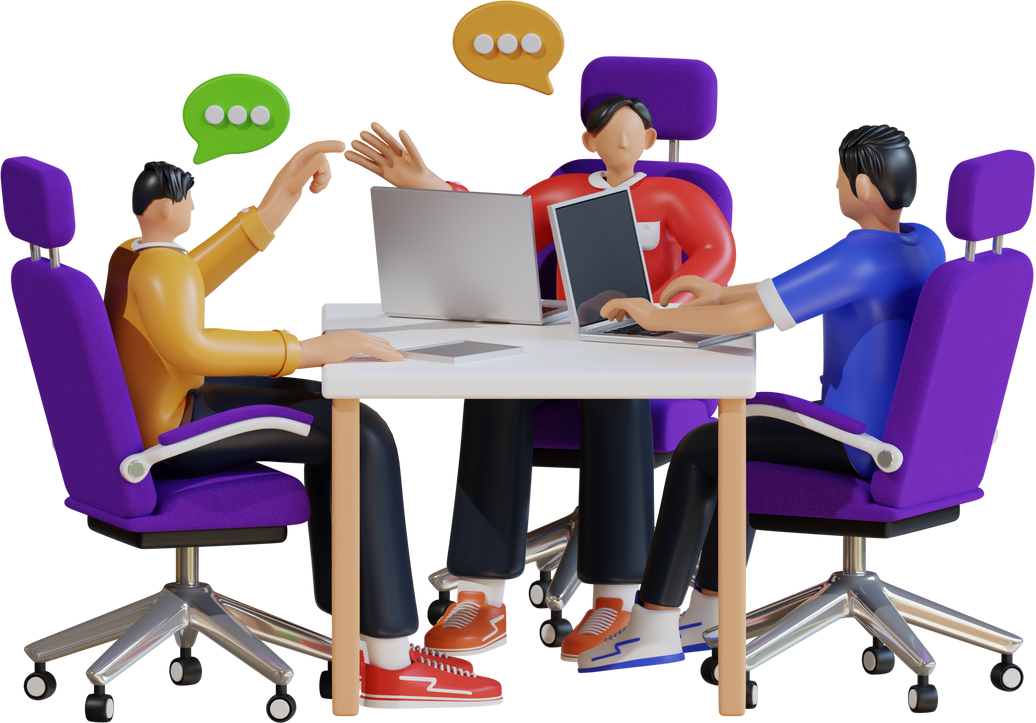 Business Meeting 3D Illustration